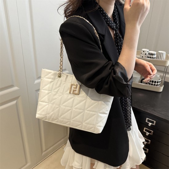 Wholesale Japanese minimalist style hand-held tote bags for women, 2025 summer new large-capacity single-shoulder bags, checkered crossbody bags Wholesale Japanese minimalist style hand-held tote bags for women, 2025 summer new large-capacity single-shoulder bags, checkered crossbody bags