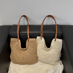 Wholesale Korean-style exquisite woven hand-held tote bags for women, 2025 spring new casual single-shoulder bags, versatile underarm bags