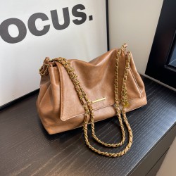 Fashionable, simple and large-capacity women's bags, new chain underarm bags for autumn and winter 2023, stylish and versatile single-shoulder crossbody bags