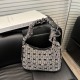 Wholesale Korean-style pleated hand-held small square bags for women, 2025 summer new checkered versatile single-shoulder bags, commuter underarm bags Wholesale Korean-style pleated hand-held small square bags for women, 2025 summer new checkered versatile single-shoulder bags, commuter underarm bags