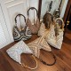 Wholesale fashionable and niche woven tote bags for women, 2025 summer new color-blocking single-shoulder bags, and casual underarm bags Wholesale fashionable and niche woven tote bags for women, 2025 summer new color-blocking single-shoulder bags, and casual underarm bags