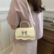 Wavy pearl hand-held small square bag, women's 2024 autumn new style, high-end and fashionable single-shoulder bag, versatile crossbody bag Wavy pearl hand-held small square bag, women's 2024 autumn new style, high-end and fashionable single-shoulder bag, versatile crossbody bag