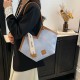 Wholesale fashionable color-blocking hand-held small bags for women, 2025 summer new large-capacity single-shoulder bags and trendy underarm bags