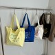 Wholesale fashionable embroidered letter hand-held tote bags, women's bags, 2025 summer new large-capacity single-shoulder bags, trendy crossbody bags Wholesale fashionable embroidered letter hand-held tote bags, women's bags, 2025 summer new large-capacity single-shoulder bags, trendy crossbody bags