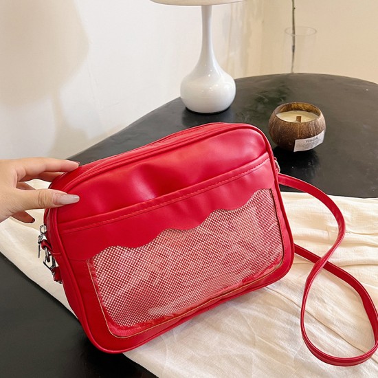 Cross-border large-capacity commuting pain bag for women, 2024 Autumn new Japanese-Korean version transparent women's bag, single-shoulder crossbody bag Cross-border large-capacity commuting pain bag for women, 2024 Autumn new Japanese-Korean version transparent women's bag, single-shoulder crossbody bag