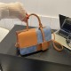 Fashionable color-blocking simple handbag, 2023 autumn new trendy casual small square bag, retro single-shoulder crossbody bag for women