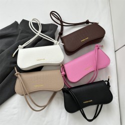 ins niche quality underarm bag 2023 summer solid color PU small square bag Stylish commuting single-shoulder crossbody bag hand-held bag