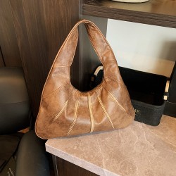 Wholesale niche design handbags, women's bags, 2025 summer new fashion patchwork single-shoulder bags, commuter underarm bags