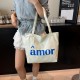 Wholesale fashionable lettered tote bags for women in summer 2025, large-capacity single-shoulder bags, trendy and versatile underarm bags Wholesale fashionable lettered tote bags for women in summer 2025, large-capacity single-shoulder bags, trendy and versatile underarm bags