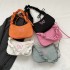 Fashionable and simple small women's bags, 2023 autumn and winter new styles, fresh and artistic single-shoulder bags, commuter pleated underarm bags