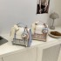 Wholesale high-quality light luxury hand-held small square bags for women, 2025 summer new color-blocking single-shoulder bags, multi-functional backpacks