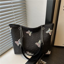 Wholesale sweet style chain hand-held tote bags for women, 2025 summer new checkered butterfly single-shoulder bags, trendy crossbody bags
