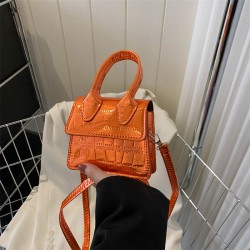 Wholesale fashionable crocodile print hand-held small square bags for women, 2025 summer new mini single-shoulder bags, and trendy crossbody bags