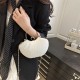 Wholesale small Chanel-style hand-held fan-shaped women's bags, 2025 summer new light luxury and fashionable single-shoulder bags, trendy chain crossbody bags Wholesale small Chanel-style hand-held fan-shaped women's bags, 2025 summer new light luxury and fashionable single-shoulder bags, trendy chain crossbody bags