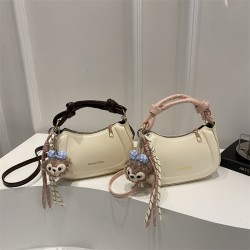 Wholesale fresh and fashionable contrasting color hand-held small square bags for women, 2025 spring new light luxury single-shoulder bags for commuting crossbody bags