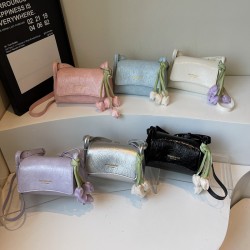 Wholesale high-end quality small square women's bags, 2025 summer new styles of light luxury and fashionable single-shoulder bags, versatile crossbody bags for commuting
