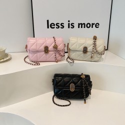 Wholesale French chanel-style hand-held small square bags for women in the summer of 2025, new checkered chain single-shoulder bags and trendy crossbody bags