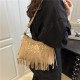Wholesale fashionable rivet hand-held small square women's bags, 2025 summer new style light luxury fringed single-shoulder bags, versatile crossbody bags Wholesale fashionable rivet hand-held small square women's bags, 2025 summer new style light luxury fringed single-shoulder bags, versatile crossbody bags