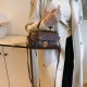 A light luxury texture retro hand-held small square bag for women, a new winter 2024 fashion lock single-shoulder bag with a high-end feel, and a crossbody bag A light luxury texture retro hand-held small square bag for women, a new winter 2024 fashion lock single-shoulder bag with a high-end feel, and a crossbody bag