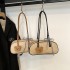 Wholesale fashionable woven hand-held pillow bags, women's bags, 2025 spring new collection, color-blocking single-shoulder bags, and high-quality underarm bags