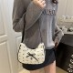 Wholesale niche design hand-held crescent-shaped women's bags, 2025 summer new bow single-shoulder bags, trendy and popular underarm bags Wholesale niche design hand-held crescent-shaped women's bags, 2025 summer new bow single-shoulder bags, trendy and popular underarm bags