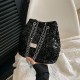 Cross-border popular women's bags 2023 new summer sequined chain bucket bags, niche quality single-shoulder crossbody bags