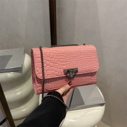 Wholesale Korean version crocodile pattern small square women's bags, 2025 summer new style personalized chain single-shoulder bags, high-end crossbody bags