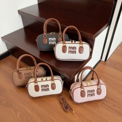 Wholesale fashionable letter embroidered thread hand-held small square women's bags, 2025 summer new simple single-shoulder bags, versatile crossbody bags