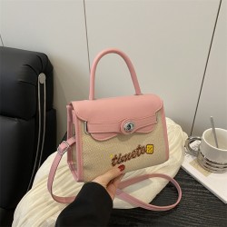 Wholesale cross-border trendy small square handbags for women, 2025 summer new color-blocking single-shoulder bags, versatile crossbody bags for commuting