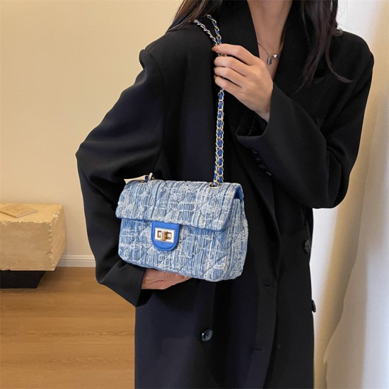 Cross-border light luxury texture diamond-shaped chain single-shoulder crossbody bag for women, a new popular small square bag in the autumn of 2023 Cross-border light luxury texture diamond-shaped chain single-shoulder crossbody bag for women, a new popular small square bag in the autumn of 2023