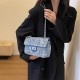 Cross-border light luxury texture diamond-shaped chain single-shoulder crossbody bag for women, a new popular small square bag in the autumn of 2023 Cross-border light luxury texture diamond-shaped chain single-shoulder crossbody bag for women, a new popular small square bag in the autumn of 2023