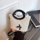 Wholesale Korean version straw woven color-blocking hand-held bucket bags for women, 2025 summer new stylish single-shoulder bags, versatile crossbody bags Wholesale Korean version straw woven color-blocking hand-held bucket bags for women, 2025 summer new stylish single-shoulder bags, versatile crossbody bags