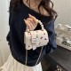 Wholesale fresh and light pearl hand-held small square bags for women, 2025 summer new cherry printed single-shoulder bags and trendy crossbody bags Wholesale fresh and light pearl hand-held small square bags for women, 2025 summer new cherry printed single-shoulder bags and trendy crossbody bags