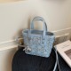 Wholesale niche light luxury diamond-encrusted hand-held bucket bags for women, 2025 summer new color-blocking single-shoulder bags, versatile crossbody bags Wholesale niche light luxury diamond-encrusted hand-held bucket bags for women, 2025 summer new color-blocking single-shoulder bags, versatile crossbody bags