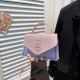 Wholesale sweet and stylish Su-style hand-held small square women's bags, 2025 summer new color-blocking transparent single-shoulder bags, trendy crossbody bags Wholesale sweet and stylish Su-style hand-held small square women's bags, 2025 summer new color-blocking transparent single-shoulder bags, trendy crossbody bags