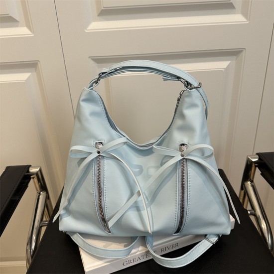 Wholesale of fashionable bow tie hand-held tote bags for women, Spring 2025 new light luxury single-shoulder bags and multi-functional backpacks Wholesale of fashionable bow tie hand-held tote bags for women, Spring 2025 new light luxury single-shoulder bags and multi-functional backpacks