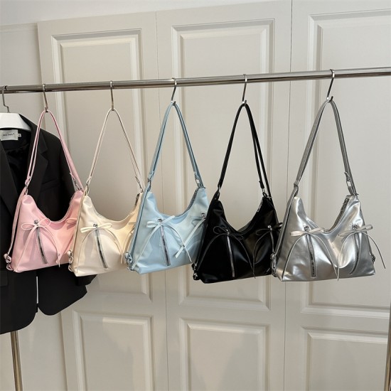 Wholesale of fashionable bow tie hand-held tote bags for women, Spring 2025 new light luxury single-shoulder bags and multi-functional backpacks Wholesale of fashionable bow tie hand-held tote bags for women, Spring 2025 new light luxury single-shoulder bags and multi-functional backpacks