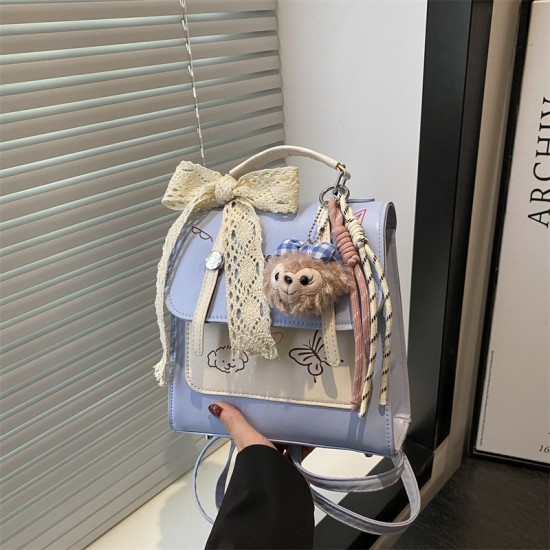 Wholesale high-end hand-held small square women's bags, 2025 summer new styles, color-matching, versatile single-shoulder bags, multi-functional backpacks