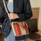 Wholesale Japanese Harajume-style hand-held bucket bags for women, 2025 summer new striped color-blocking single-shoulder bags, trendy crossbody bags Wholesale Japanese Harajume-style hand-held bucket bags for women, 2025 summer new striped color-blocking single-shoulder bags, trendy crossbody bags