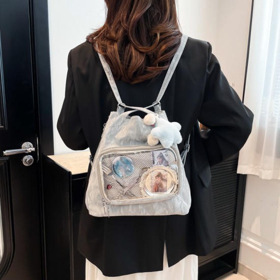 2025 new trendy and personalized cartoon pain bag, daily commuting nylon large-capacity artistic single-shoulder crossbody tote bag 2025 new trendy and personalized cartoon pain bag, daily commuting nylon large-capacity artistic single-shoulder crossbody tote bag