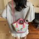 Vegetable basket bags, women's bags, 2025 summer new style patchwork color-blocking handbags, cute water bucket mother and child bags, tote bags Vegetable basket bags, women's bags, 2025 summer new style patchwork color-blocking handbags, cute water bucket mother and child bags, tote bags