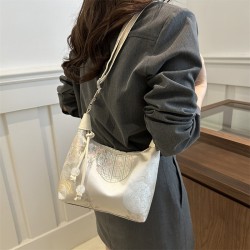 A high-end, versatile new Chinese-style hand-held small bag for women in summer 2024, a new Chinese-style embroidered single-shoulder bag and crossbody bag