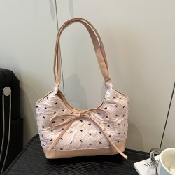 Wholesale Korean-style bow tie hand-held small handbags for women, 2025 summer new light luxury single-shoulder bags, trendy underarm bags