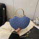 Wholesale small Chanel-style hand-held fan-shaped women's bags, 2025 summer new light luxury and fashionable single-shoulder bags, trendy chain crossbody bags Wholesale small Chanel-style hand-held fan-shaped women's bags, 2025 summer new light luxury and fashionable single-shoulder bags, trendy chain crossbody bags