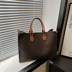 Wholesale Korean version fashionable checkered tote bags, women's bags, 2025 summer new large-capacity single-shoulder bags, trendy and versatile handbags