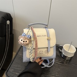 Wholesale fashionable color-blocking hand-held small square bags for women, new spring 2025 light luxury and stylish single-shoulder bags for commuting backpacks