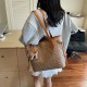 Wholesale high-end hand-held tote bags for women, 2025 summer new large-capacity single-shoulder bags, color-blocking commuter underarm bags