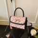 Fashionable color-blocking small square bag, 2025 summer new style fresh and sweet bow handbag, stylish and versatile crossbody bag