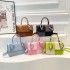Wholesale Korean-style silk scarves, hand-held small square bags, women's bags, 2025 summer new color-blocking light luxury single-shoulder bags, commuting crossbody bags