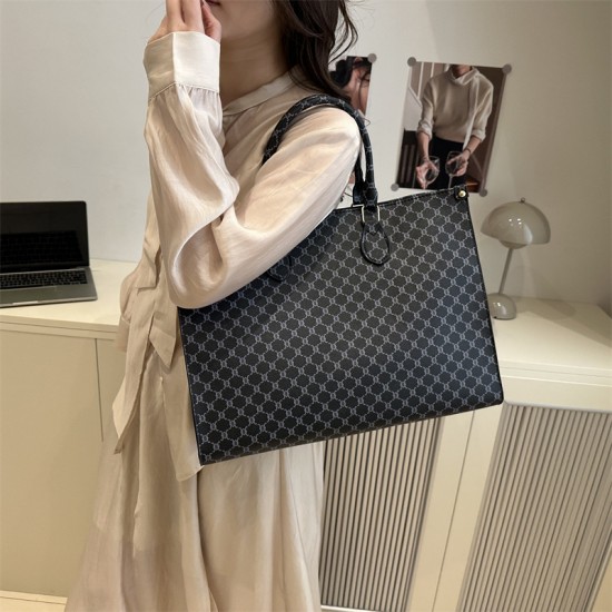 Wholesale Korean version fashionable checkered tote bags, women's bags, 2025 summer new large-capacity single-shoulder bags, trendy and versatile handbags Wholesale Korean version fashionable checkered tote bags, women's bags, 2025 summer new large-capacity single-shoulder bags, trendy and versatile handbags